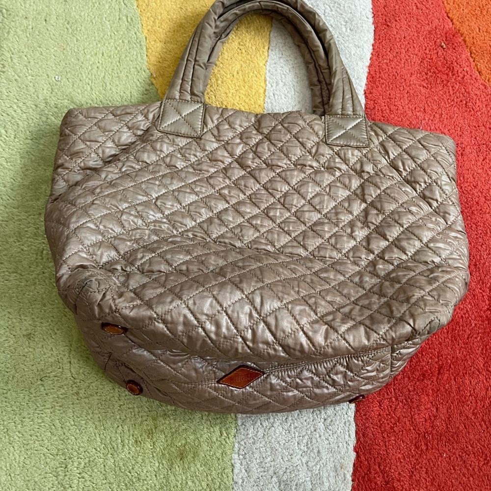 MZ Wallace Quilted Tote - Rose Gold Brown Medium w pouch - Picture 3 of 10